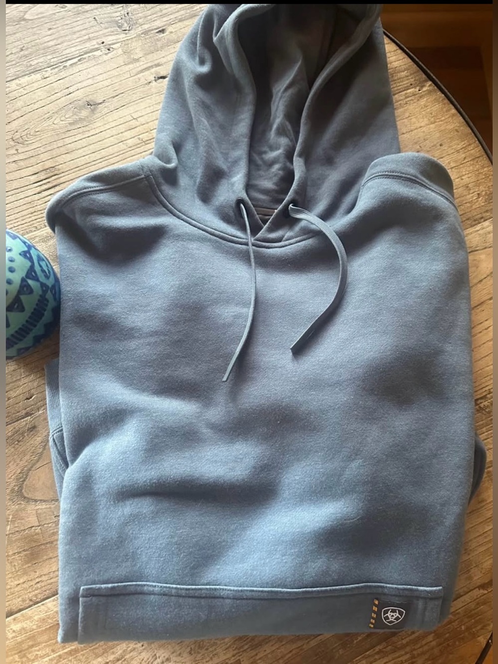 ARIAT Rebar Hooded Sweatshirt - Slate Blue size large NWOT